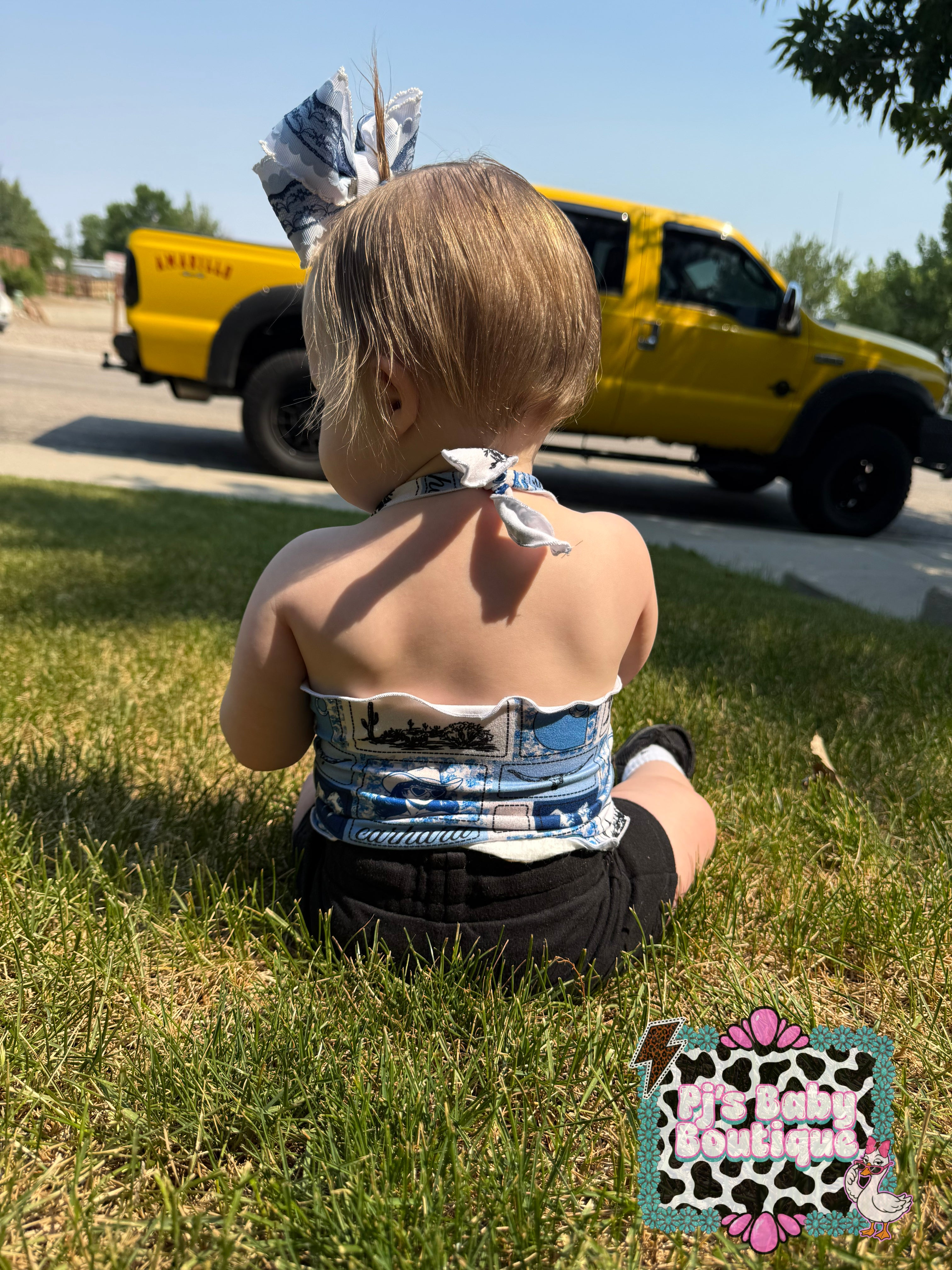 Custom Halter Top ~ 0/3M-9/10Y Single Lined