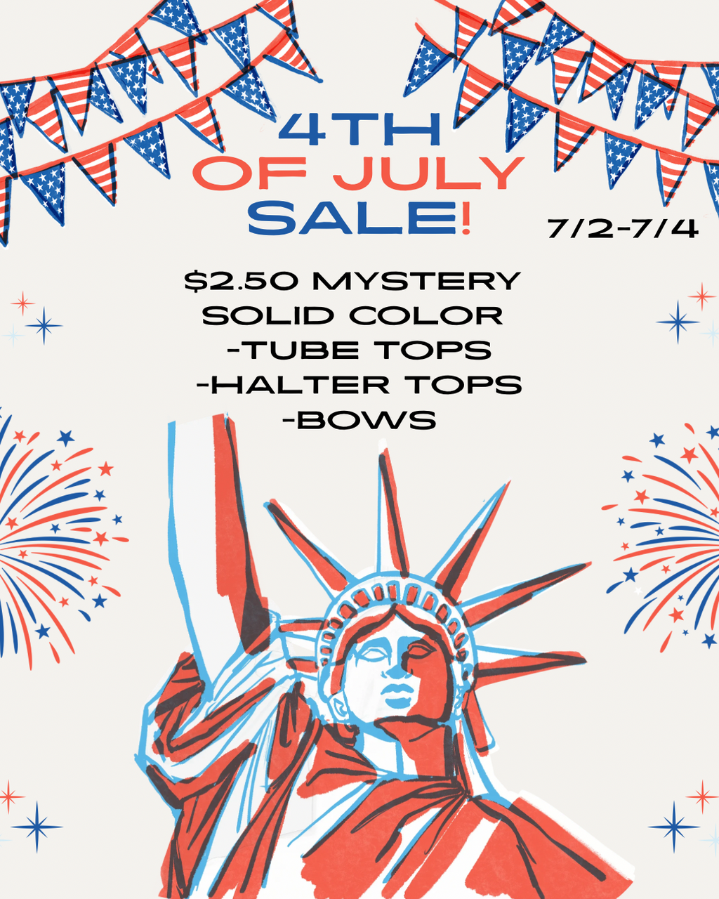 4th Of July $2.50 Sale